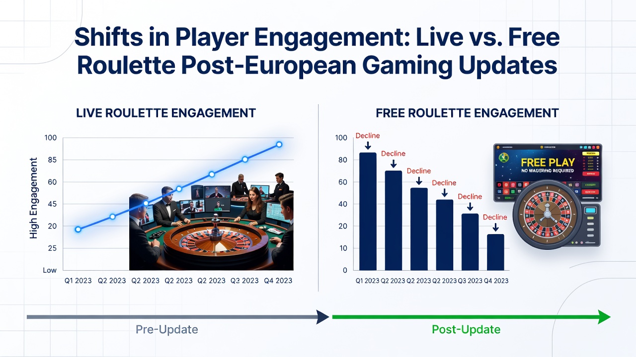 Comparison chart of engagement metrics for roulette options in regulated European markets during 2026